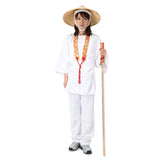 Shikoku Pilgrimage white vest with sleeves and printed phrases on the back (comfortable and functional fabrics)