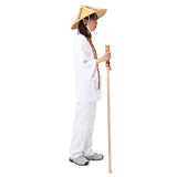 Shikoku Pilgrimage白色背心，有袖子，背面印有短語（舒適實用的面料）